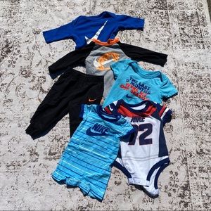 Boys Nike Infant Outfit Onesies Hat Gloves Lot